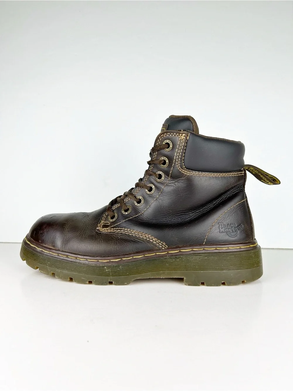 Dr Doc Martens Winch EW Industrial Brown Leather Steel Toe ASTM Safety Boot EU42